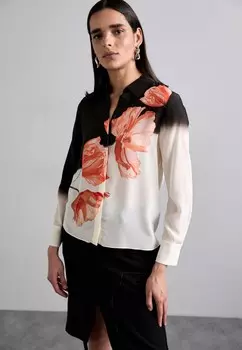 Рубашка-блузка BRADY BUTTON DOWN Alice + Olivia, черный