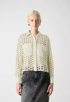 Рубашка-блузка CROPPED UTILITY EYELET GAP, бежевый