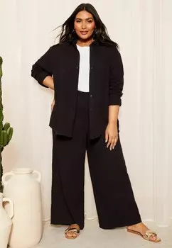 Рубашка-блузка CURVES OVERSIZED Friends Like These, черный металлик