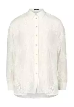 Рубашка блузка цветочная вышивка Zero, белый