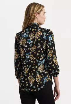 Рубашка-блузка FLORAL GEORGETTE BLOUSON SLEEVE SHIRT Ralph Lauren, черный