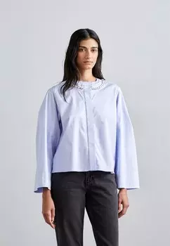 Рубашка-блузка GALON sandro, светло-голубой