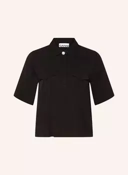 Рубашка блузка Ganni, черный