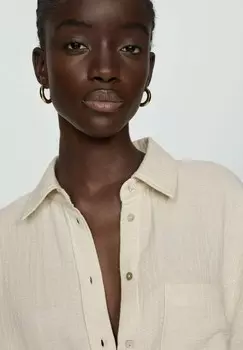 Рубашка-блузка GAUZA Mango, бежевый