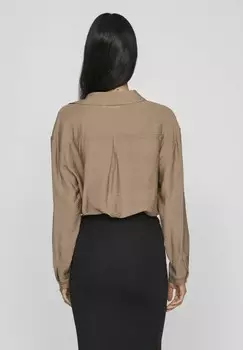Рубашка-блузка LANGARM VILA, бежевый