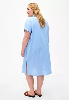 Рубашка-блузка LANGES Zizzi, светло-голубой