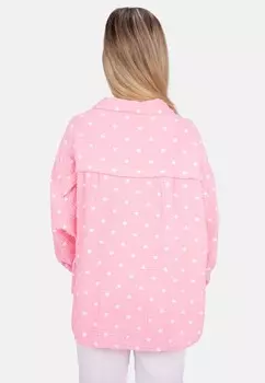Рубашка-блузка LIYA MUSSELIN HERZ OVERSIZED Seasons of April, розовый