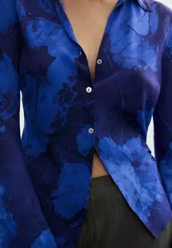 Рубашка-блузка LUCIA Mango, темно-синий