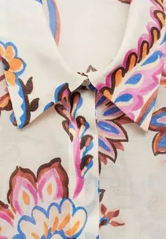 Рубашка-блузка Mango, кремовый