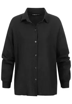 Рубашка-блузка MIT KNOPFLEISTE Cloud 5ive, черный