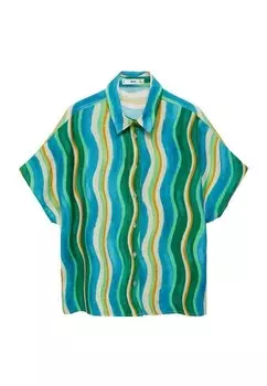 Рубашка-блузка MYKONOS Mango, зеленый