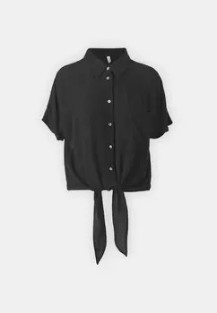 Рубашка-блузка ONLCHIARA SHIRT KNOT ONLY, черный