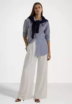Рубашка-блузка RELAXED FIT STRIPED STRETCH COTTON SHIRT Ralph Lauren, белый