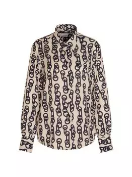 Рубашка-Блузка с цепочным принтом Seidensticker, экрю