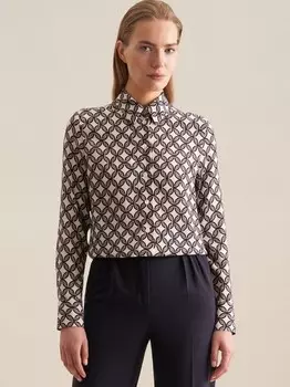 Рубашка-Блузка с принтом Seidensticker, экрю