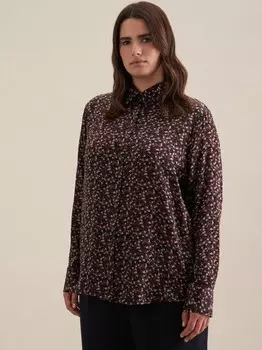 Рубашка-Блузка с принтом Seidensticker, черный