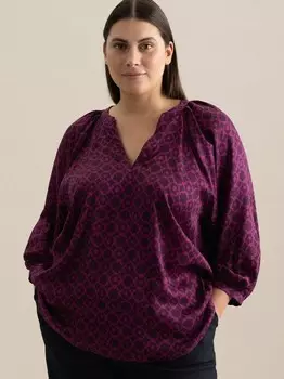 Рубашка-Блузка с принтом Seidensticker, фиолетовый