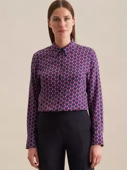 Рубашка-Блузка с принтом Seidensticker, фиолетовый