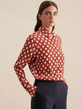 Рубашка-Блузка с принтом Seidensticker, красный