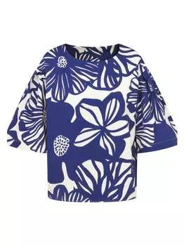 Рубашка-Блузка с принтом Seidensticker, синий