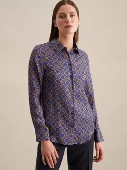 Рубашка-Блузка с принтом Seidensticker, синий