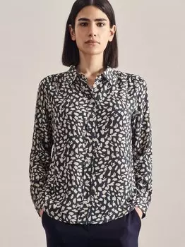 Рубашка-Блузка с принтом Seidensticker, зеленый