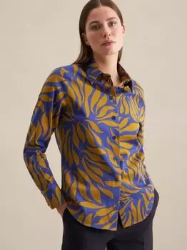 Рубашка-Блузка с принтом Seidensticker, желтый