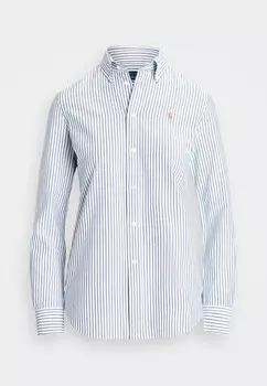 Рубашка-блузка SLIM FIT STRIPED STRETCH OXFORD SHIRT Ralph Lauren, светло-голубой