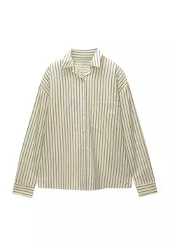 Рубашка-блузка STRIPED LONG SLEEVE PULL&BEAR, желтый