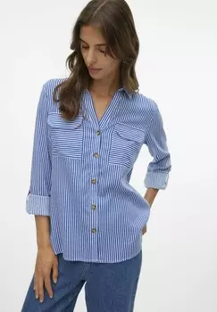 Рубашка-блузка VMBUMPY NOOS Vero Moda, темно-синий