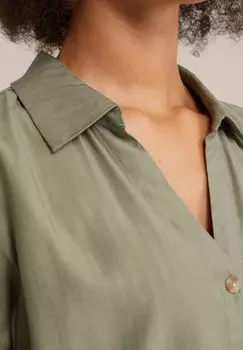Рубашка-блузка WE Fashion, зеленый