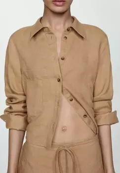 Рубашка-блузка WIDY Mango, коричневый