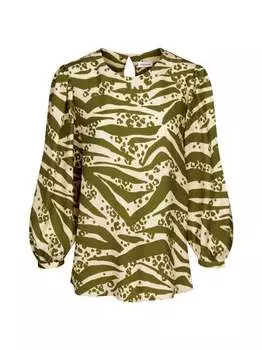 Рубашка-Блузка животное Seidensticker, зеленый