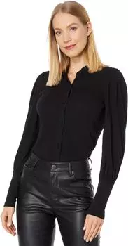 Рубашка bobi Los Angeles Bishop Sleeve Button-Up, черный