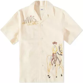 Рубашка Bode Buckaroo с вышивкой бисером, мультиколор