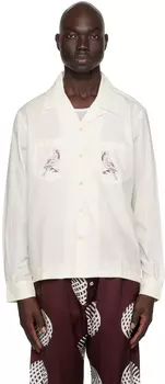 Рубашка Bode Off-White Cardinal