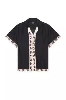 Рубашка Bode Taureau Short Sleeve, черный