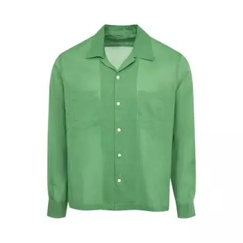 Рубашка Bode Voile Long-Sleeve Shirt, зеленый