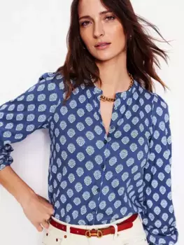 Рубашка Boden Marina Fern Jersey, цвет navy/white