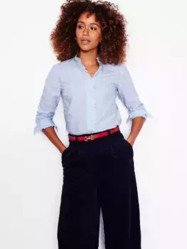 Рубашка Boden Phoebe Cotton Poplin, цвет blue/ivory