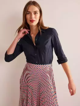 Рубашка Boden Saskia Stretch Cotton, темно-синий