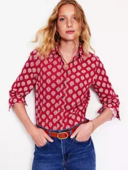 Рубашка Boden Sienna Damask Corduroy, цвет red/white
