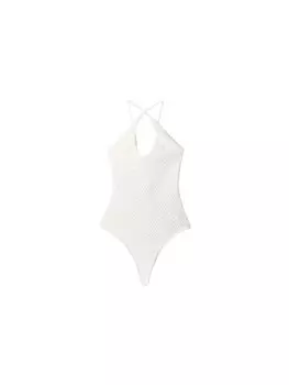 Рубашка-боди Bershka, белый