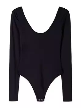 Рубашка-боди Bershka, черный