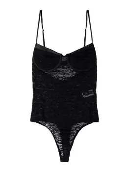 Рубашка-боди Bershka, черный