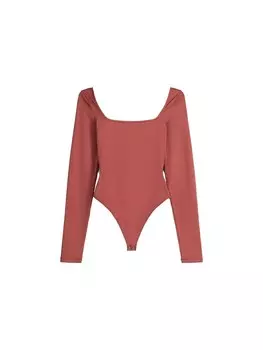 Рубашка-боди Bershka, коричневый