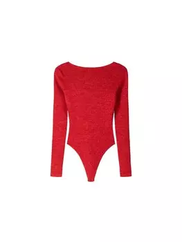 Рубашка-боди Bershka, красный