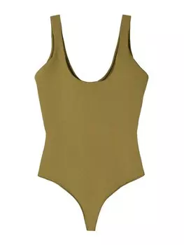 Рубашка-боди Bershka, оливковый