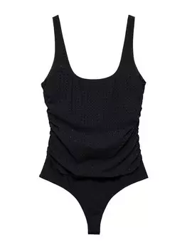 Рубашка-боди MANGO Xeclip, черный