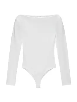Рубашка-боди Pull&Bear, белый